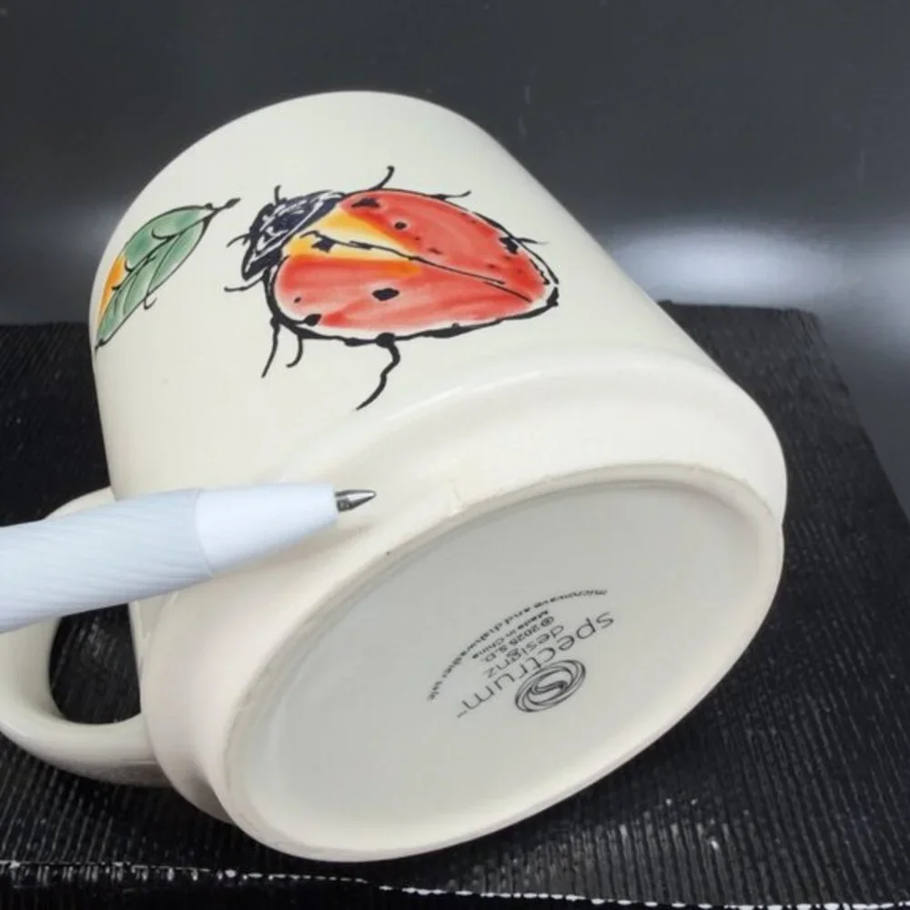 Spectrum Designz Ceramic Stoneware Ladybug Coffee Mug Cup Set Mugs Cups‎ Green